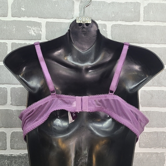 Adore Me Bra Women 38C Underwire Purple Lace Bra - Picture 5 of 8